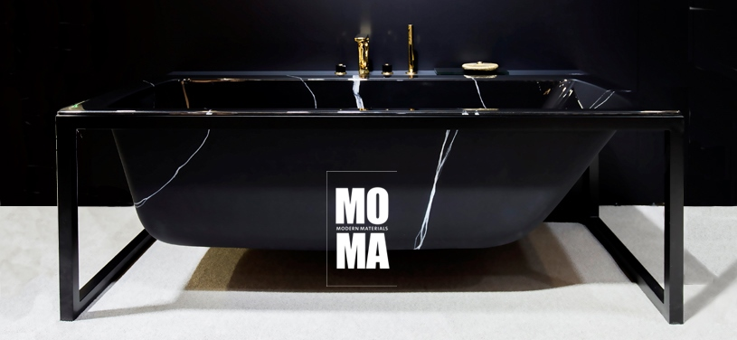 GALATEA MOMA FRAME Marble black (with Steinberg faucets)